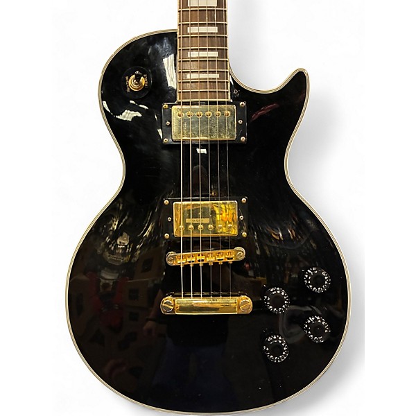 Used Stellar Mercury Les Paul Black Solid Body Electric Guitar