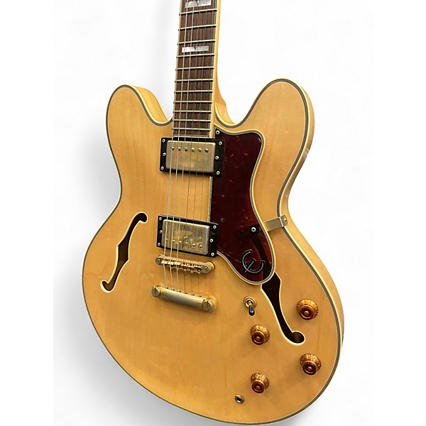 Used 2000s Epiphone Sheraton II Natural Hollow Body Electric Guitar