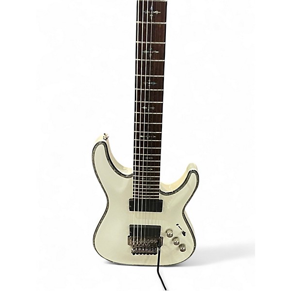 Used Schecter Guitar Research Hellraiser C7 Floyd Rose Alpine White Solid Body Electric Guitar