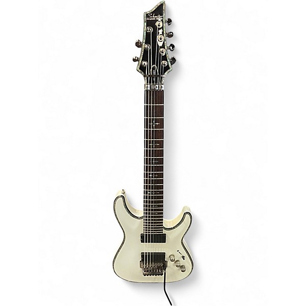 Used Schecter Guitar Research Hellraiser C7 Floyd Rose Alpine White Solid Body Electric Guitar