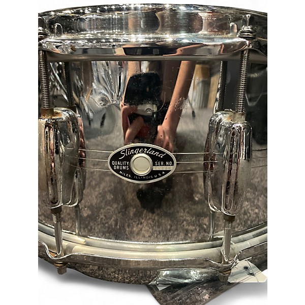 Used Slingerland 14in No. 133 Gene Krupa Sound King SILVER Drum