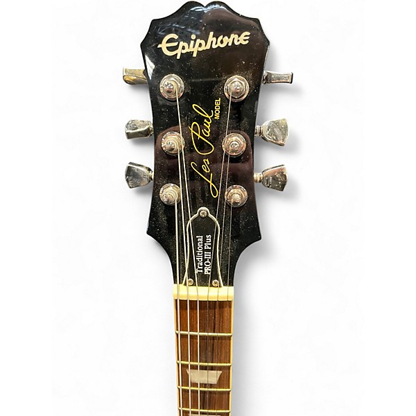 Used Epiphone Les Paul Traditional Pro III Plus Trans Blue Solid Body Electric Guitar