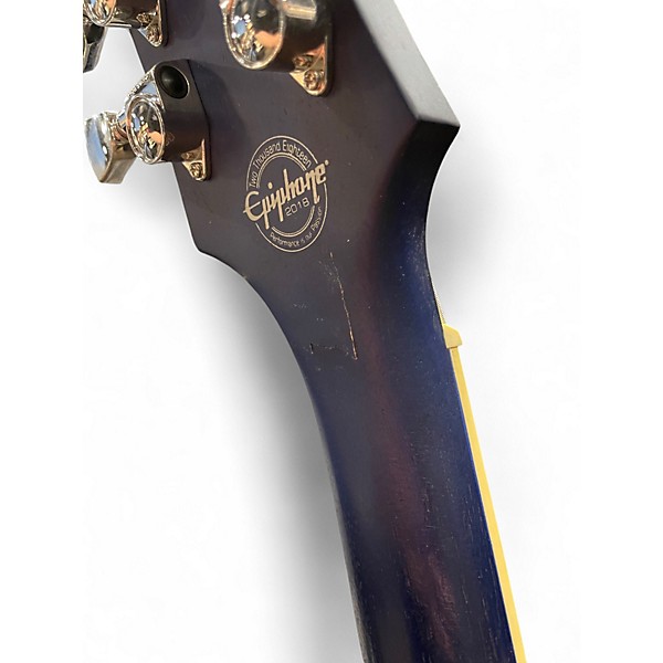 Used Epiphone Les Paul Traditional Pro III Plus Trans Blue Solid Body Electric Guitar