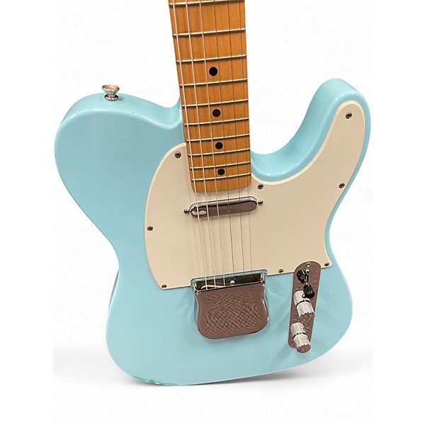 Used 2002 Fender Standard Telecaster Daphne Blue Solid Body Electric Guitar