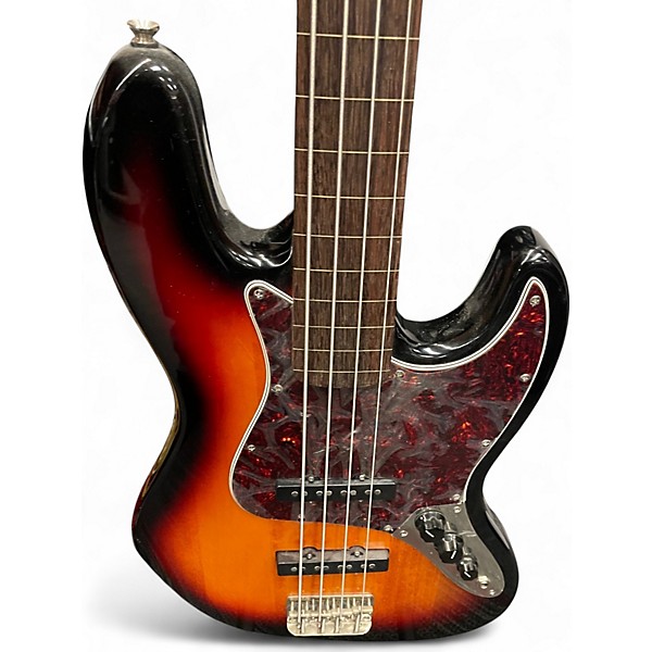 Used Squier Classic Vibe 1960S Jazz Bass 3 Tone Sunburst Electric Bass Guitar