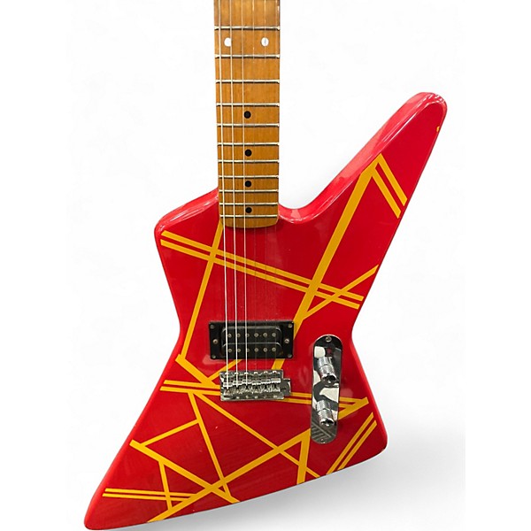 Vintage 1980s Hondo Deluxe 781 RED Solid Body Electric Guitar