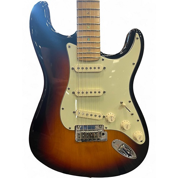 Used 2005 Fender American Deluxe Stratocaster 3 Tone Sunburst Solid Body Electric Guitar