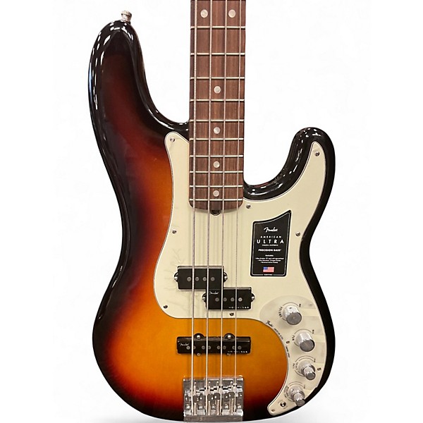 Used Fender American Ultra Precision Bass Ultraburst Electric Bass Guitar