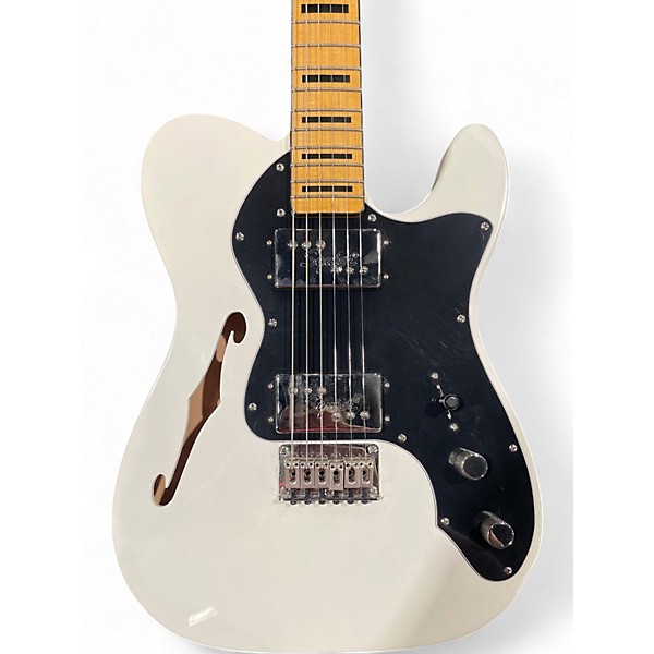 Used Squier Classic Vibe Telecaster Thinline Olympic White Hollow Body Electric Guitar