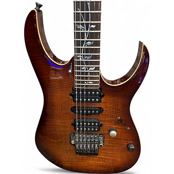 Used Ibanez RG8570Z BSR Brown Sunburst Solid Body Electric Guitar