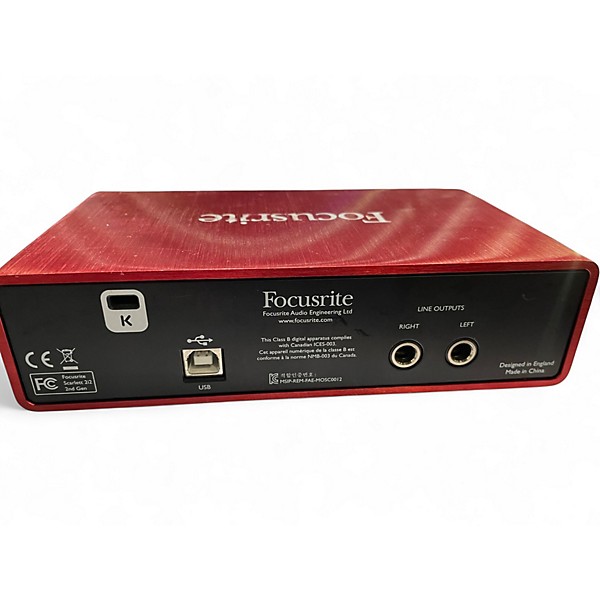 Used 2016 Focusrite Scarlett 2i2 Gen 2 Audio Interface