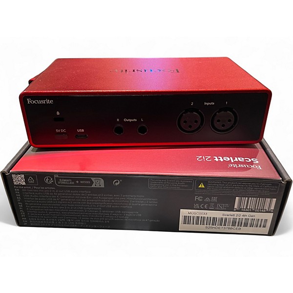 Used 2023 Focusrite SCARLETT 2I2 GEN 4 Audio Interface