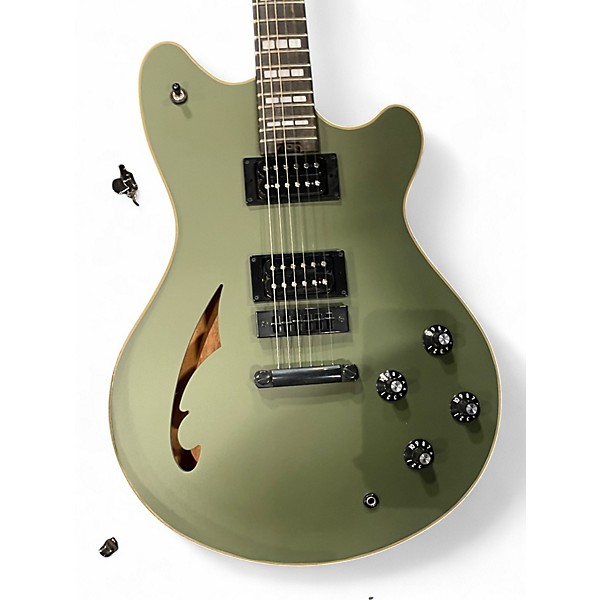 Used EVH SA-126 MATT ARMY DRAP Hollow Body Electric Guitar