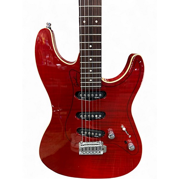 Used Godin Passion RG-3 Red Solid Body Electric Guitar