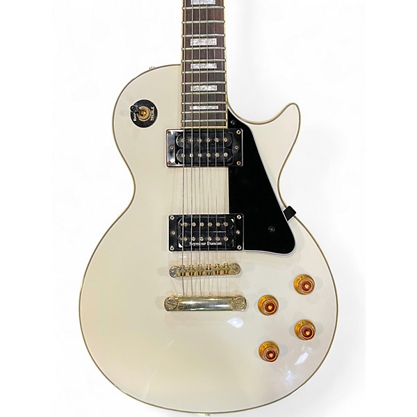 Used Epiphone Les Paul Custom Alpine White Solid Body Electric Guitar