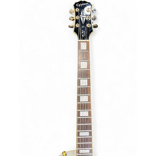 Used Epiphone Les Paul Custom Alpine White Solid Body Electric Guitar
