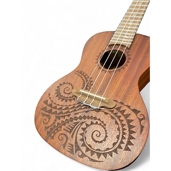 Used Luna Tattoo Concert Ukulele Mahogany Ukulele