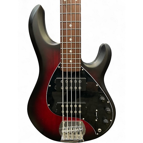 Used Sterling by Music Man sub stingray 5 hh red burst Electric Bass Guitar