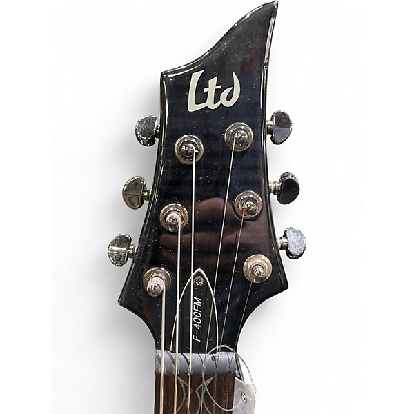 Used ESP LTD F400FM Black Solid Body Electric Guitar