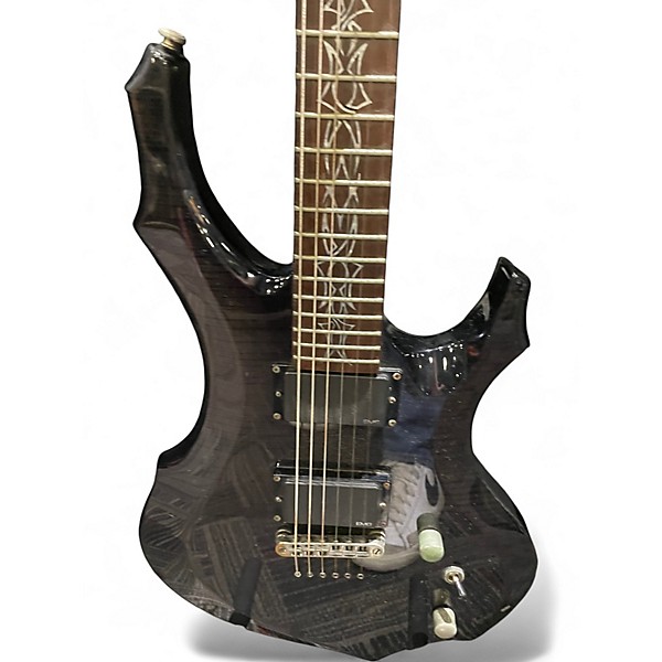 Used ESP LTD F400FM Black Solid Body Electric Guitar