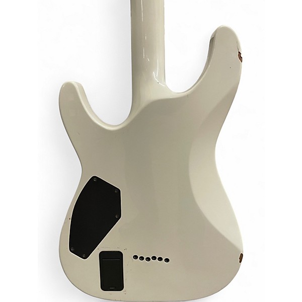 Used Schecter Guitar Research Hellraiser C1 White Solid Body Electric Guitar