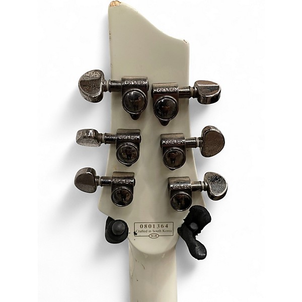 Used Schecter Guitar Research Hellraiser C1 White Solid Body Electric Guitar