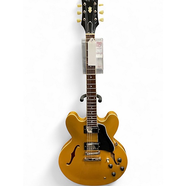 Used Epiphone Inspired by Gibson ES335 Gold Top Hollow Body Electric Guitar