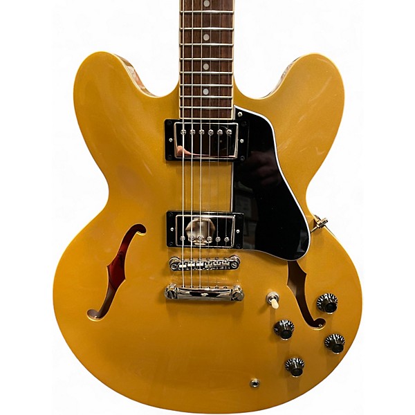 Used Epiphone Inspired by Gibson ES335 Gold Top Hollow Body Electric Guitar
