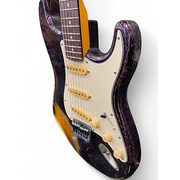 Used R/t Customs RELICED STRAT WORN PURPLE SPARKLE Solid Body Electric Guitar