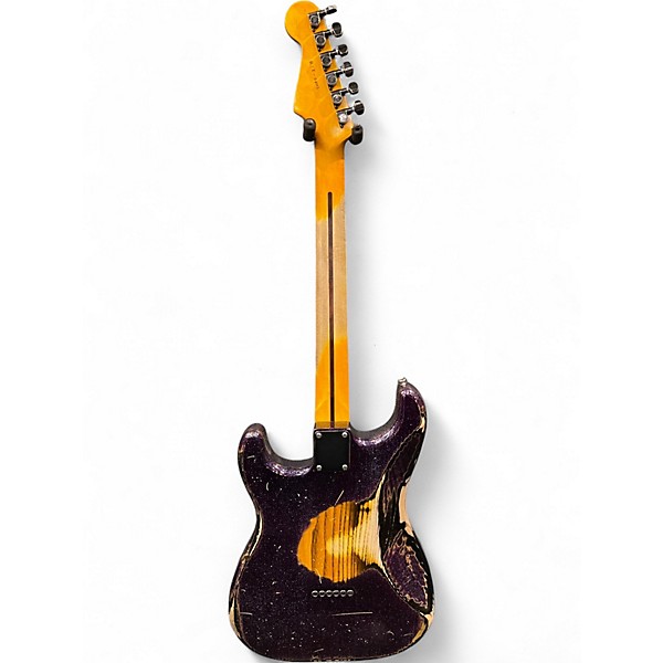 Used R/t Customs RELICED STRAT WORN PURPLE SPARKLE Solid Body Electric Guitar