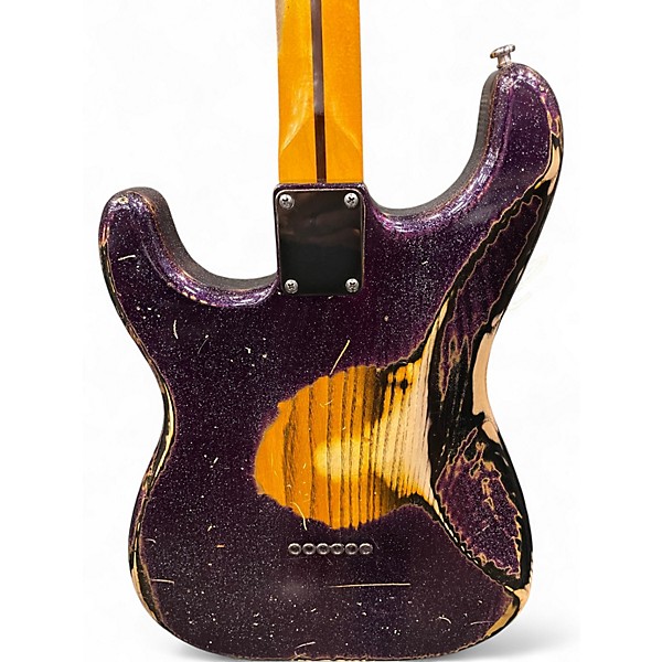 Used R/t Customs RELICED STRAT WORN PURPLE SPARKLE Solid Body Electric Guitar