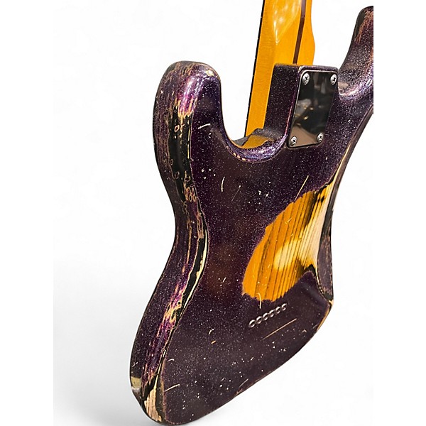 Used R/t Customs RELICED STRAT WORN PURPLE SPARKLE Solid Body Electric Guitar