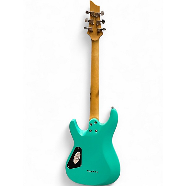 Used 2021 Schecter Guitar Research C-6 Deluxe Satin Aqua Solid Body Electric Guitar