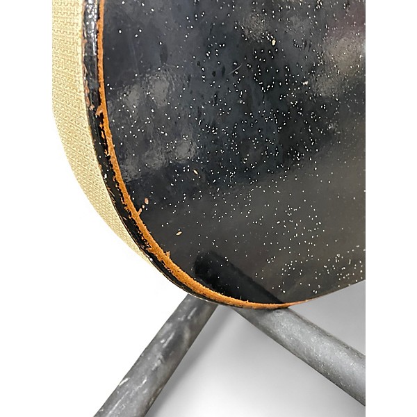 Vintage 1960s Silvertone 1448 Black and White Solid Body Electric Guitar