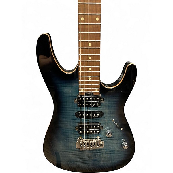 Used Harley Benton PRO SERIES Blue Solid Body Electric Guitar