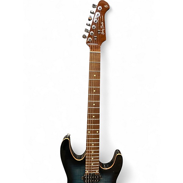 Used Harley Benton PRO SERIES Blue Solid Body Electric Guitar