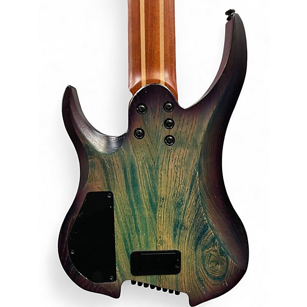 Used Legator Ghost G8FP 8-String Headless Purple Green Burst Solid Body Electric Guitar