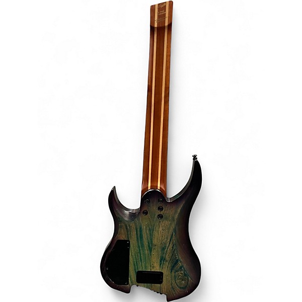 Used Legator Ghost G8FP 8-String Headless Purple Green Burst Solid Body Electric Guitar