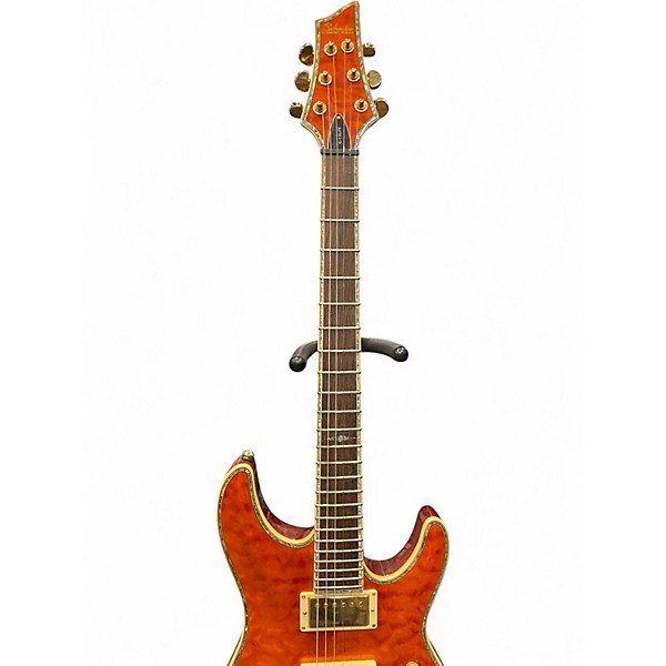 Used Schecter Guitar Research C1 ELITE DIAMOND SERIES Orange Solid Body Electric Guitar