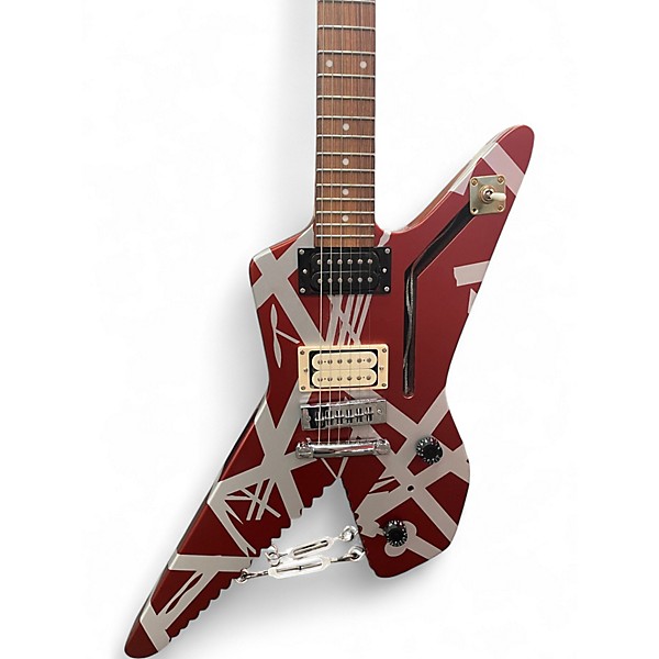 Used EVH Striped Series Shark Burgundy Solid Body Electric Guitar