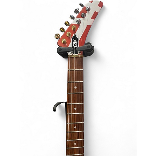 Used EVH Striped Series Shark Burgundy Solid Body Electric Guitar