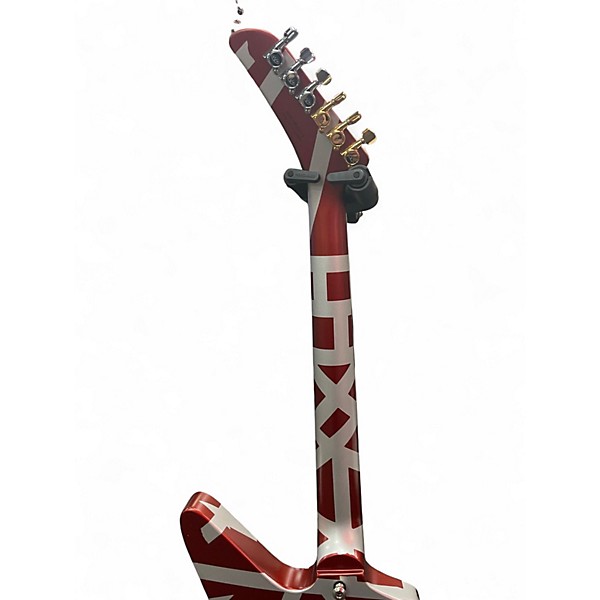 Used EVH Striped Series Shark Burgundy Solid Body Electric Guitar
