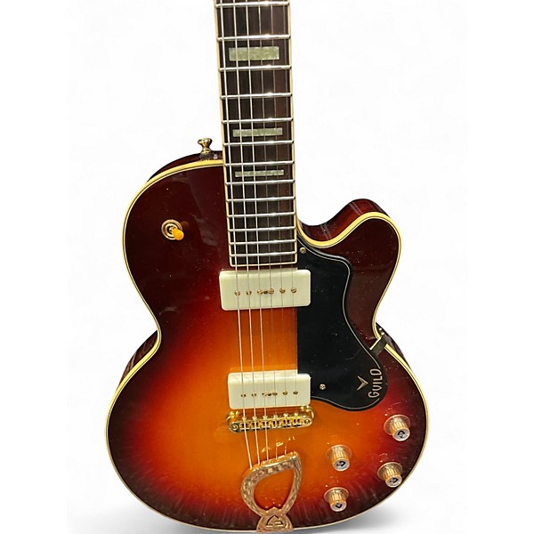Used Guild ARISTOCRAT P90 2 Color Sunburst Hollow Body Electric Guitar