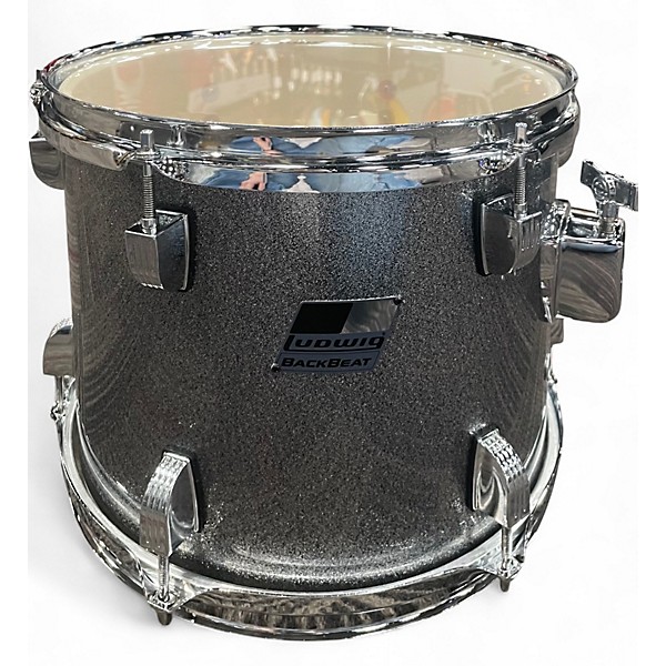 Used Ludwig 5 Piece Backbeat Silver Drum Kit