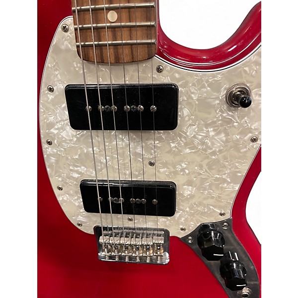 Used Fender Mustang red Solid Body Electric Guitar