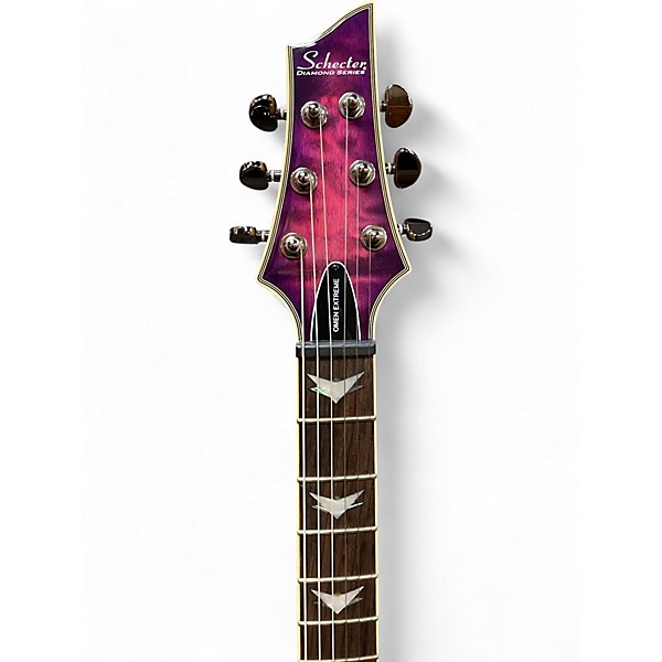 Used 2021 Schecter Guitar Research Omen Extreme 6 Magenta Solid Body Electric Guitar