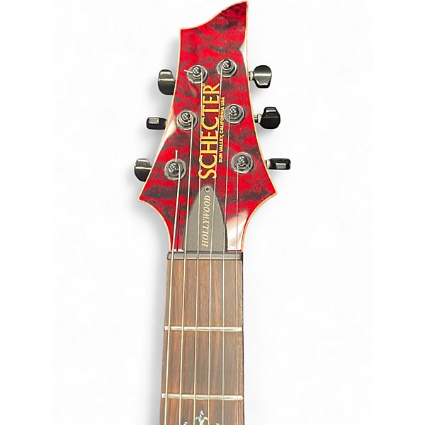 Used Schecter Guitar Research USA Hollywood Classic Black Cherry Solid Body Electric Guitar