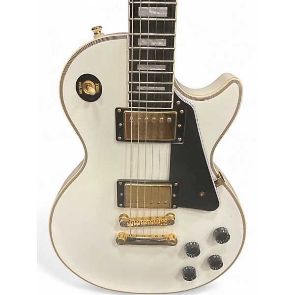 Used Epiphone Les Paul Custom Antique White Solid Body Electric Guitar