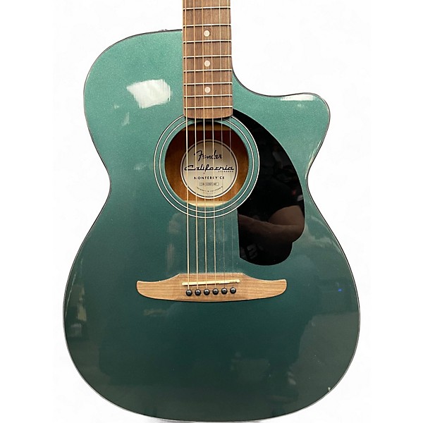 Used Fender California Monterey CE Sherwood Green Acoustic Electric Guitar
