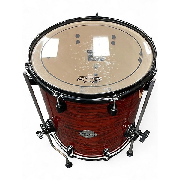 Used ddrum 7 Piece dominion birch imferno red pearl Drum Kit